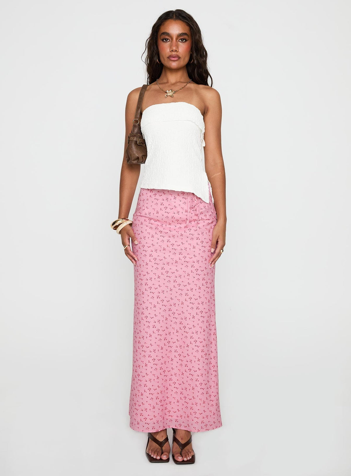 Angel Fire Strapless Top White