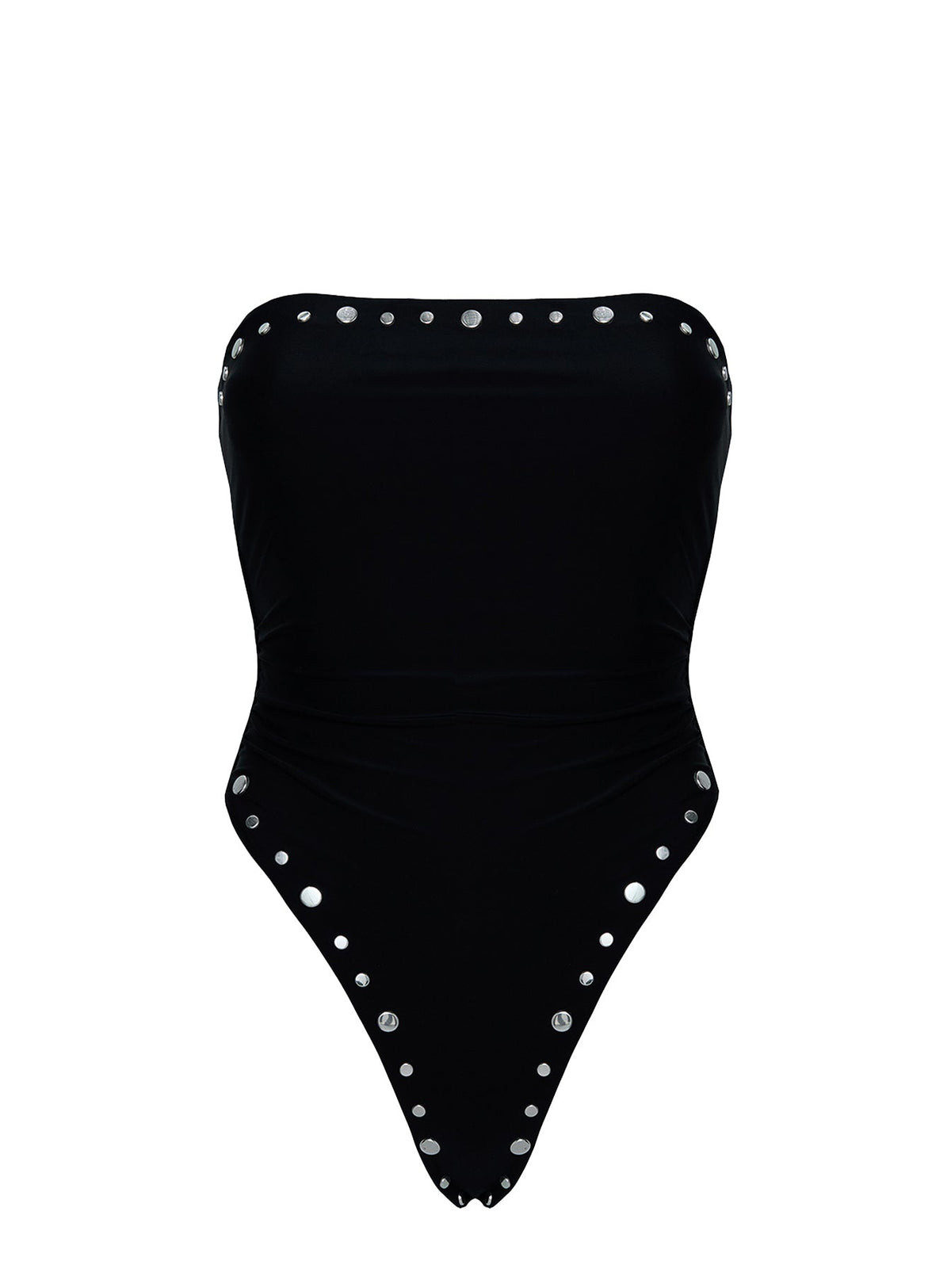 Alamia Strapless Studded One Piece Black