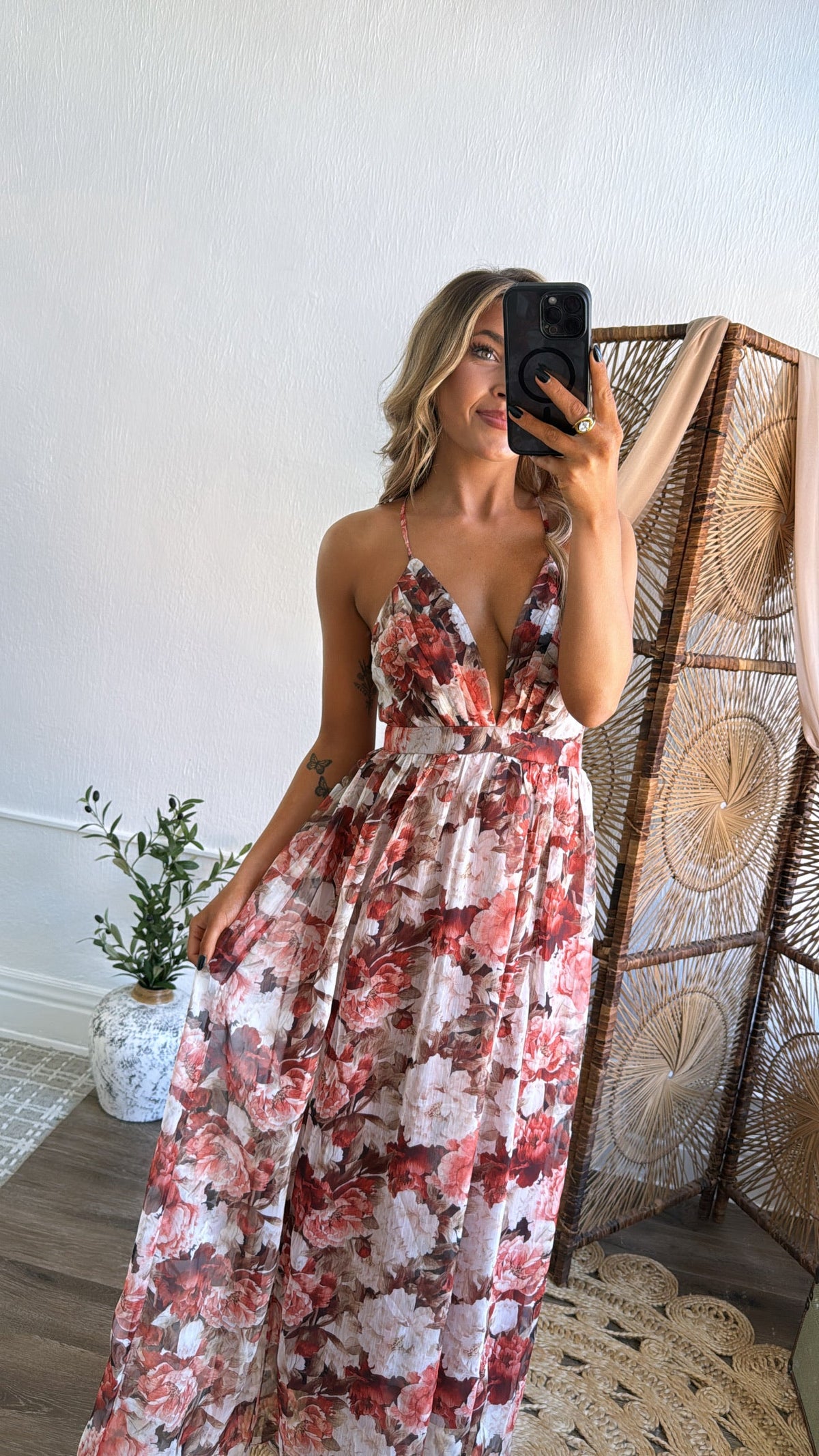 Dark Ember Maxi Dress, Multi