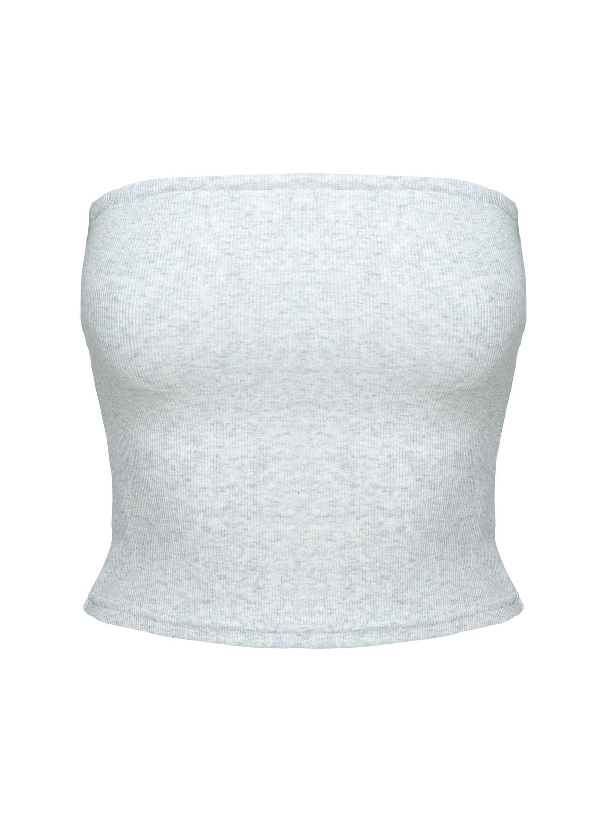 Baseline Strapless Rib Top Grey