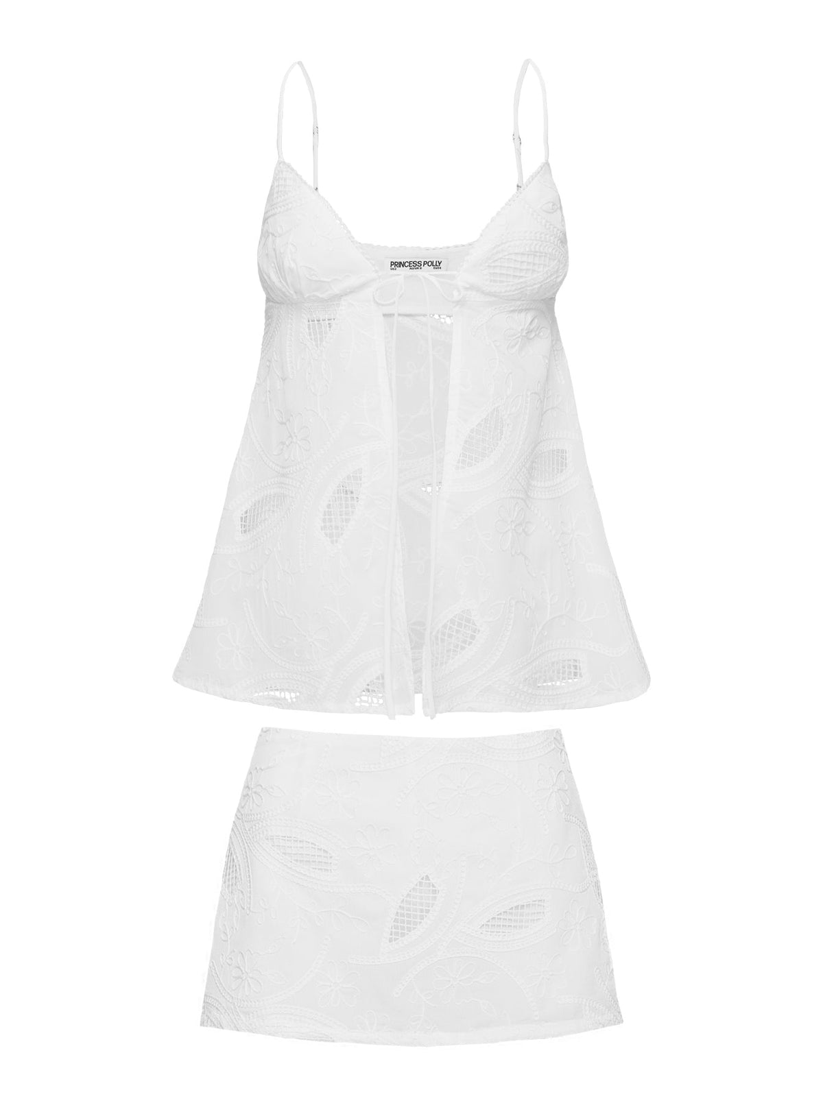 Blossome Embroidered Set White