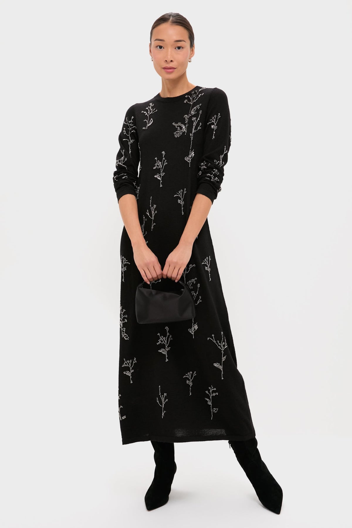 Black Bozka Long Sleeve Maxi Dress