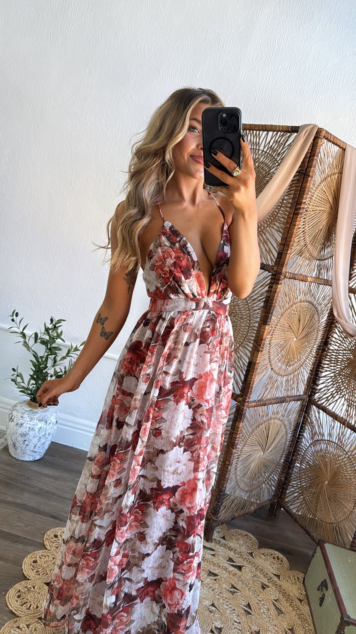 Dark Ember Maxi Dress, Multi