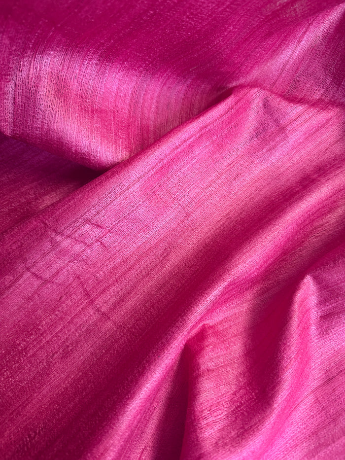 Raw Silk Ghicha - Hot Pink
