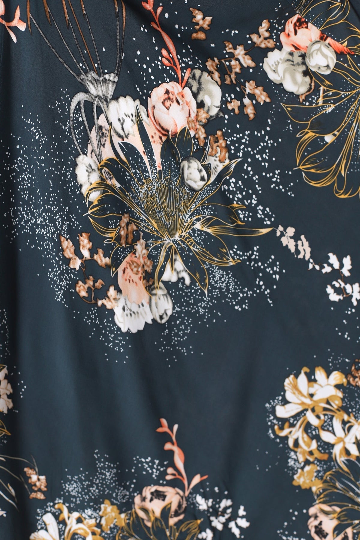 JAASE - Adela Mini Dress: Oversized Smock Dress with Batwing Sleeves in Indigo Print