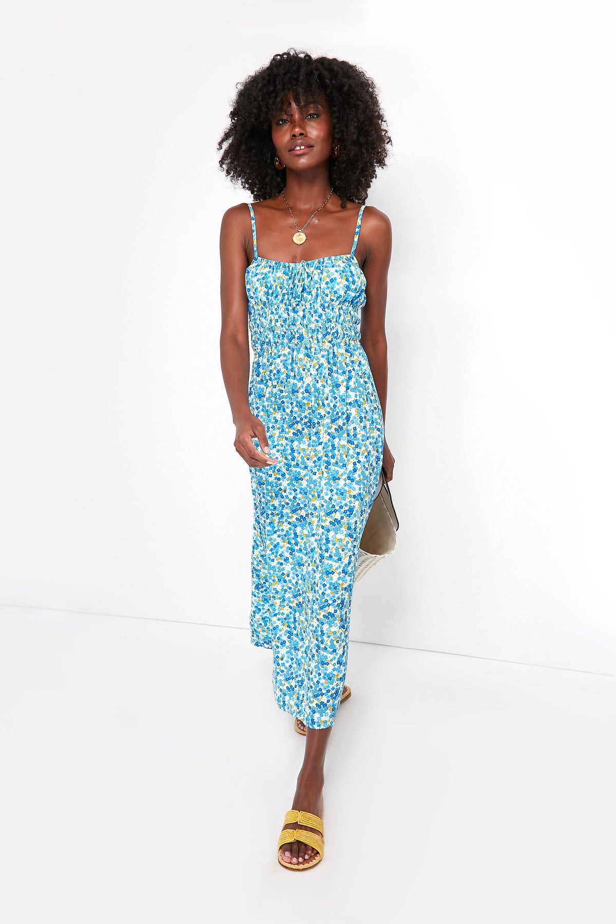 Blue Lou Floral Print Caprera Midi Dress