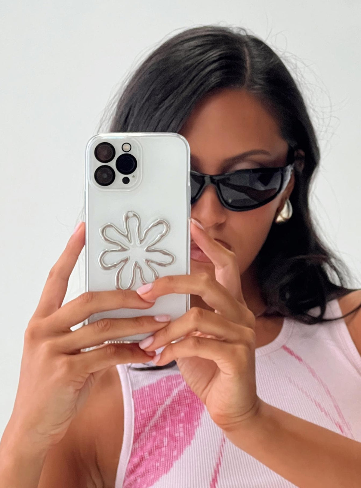 Blink Twice iPhone Case Clear / Silver