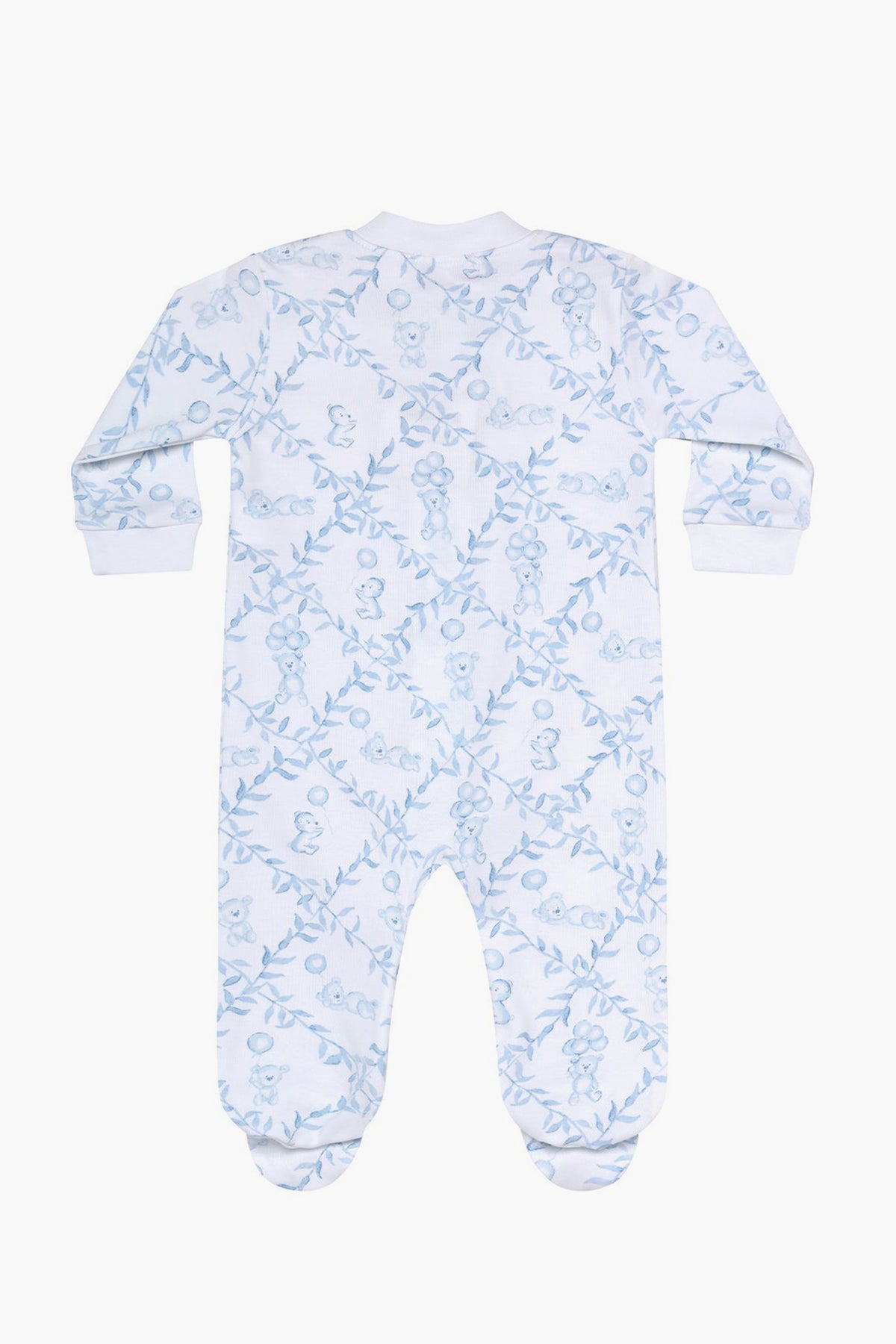 Blue Bears Trellace Zipper Footie