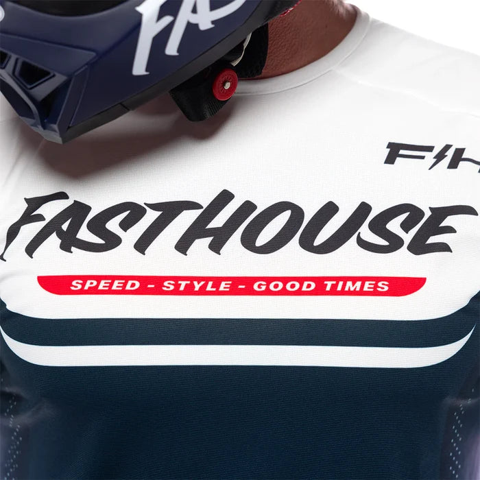 Fasthouse Helix Circuit Jersey - Navy/White/Red