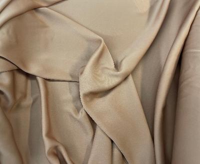 Stretch Silk Georgette Double Face Satin - Tan