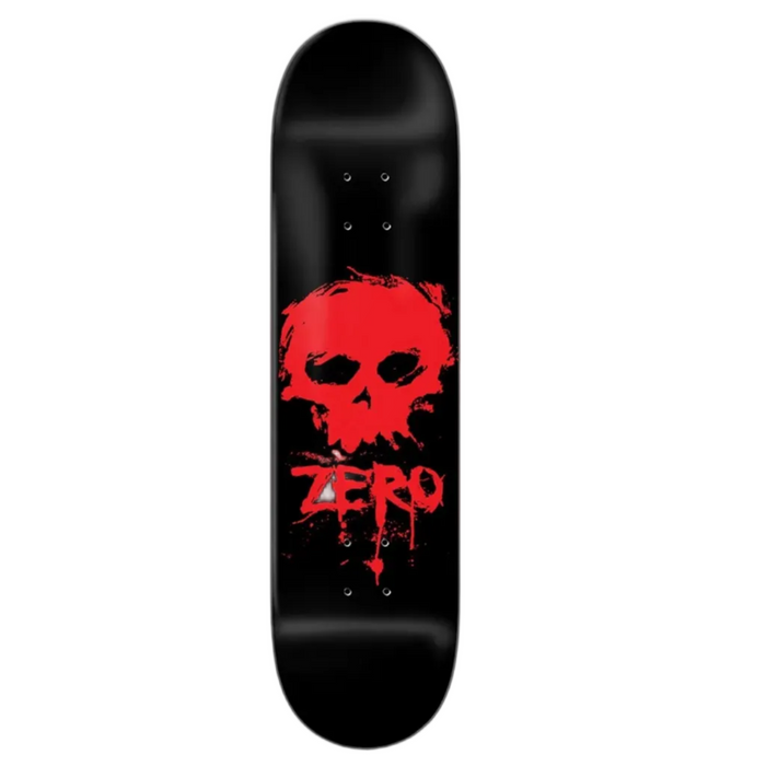 Zero Blood Skull Black 8.25 Deck - Matte Finish