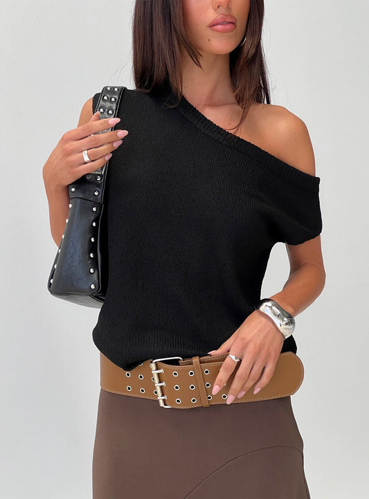 Ashfield Off Shoulder Top Black