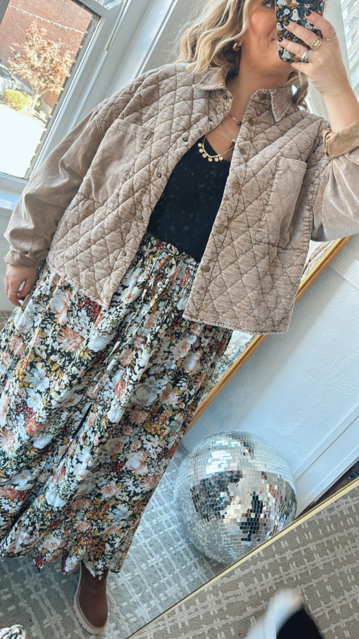 Corduroy Mineral Washed Jacket, Coffee