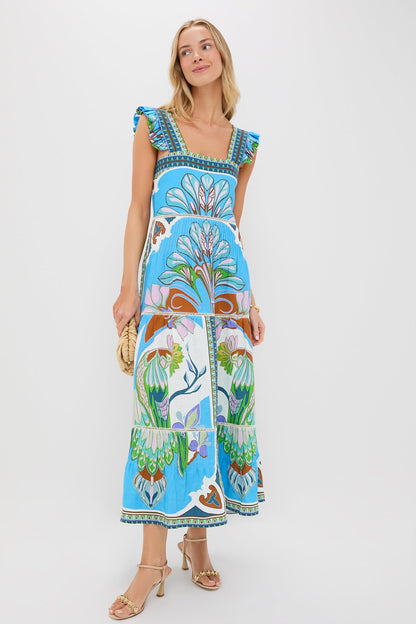 Blue Multicolor Sybill Dress