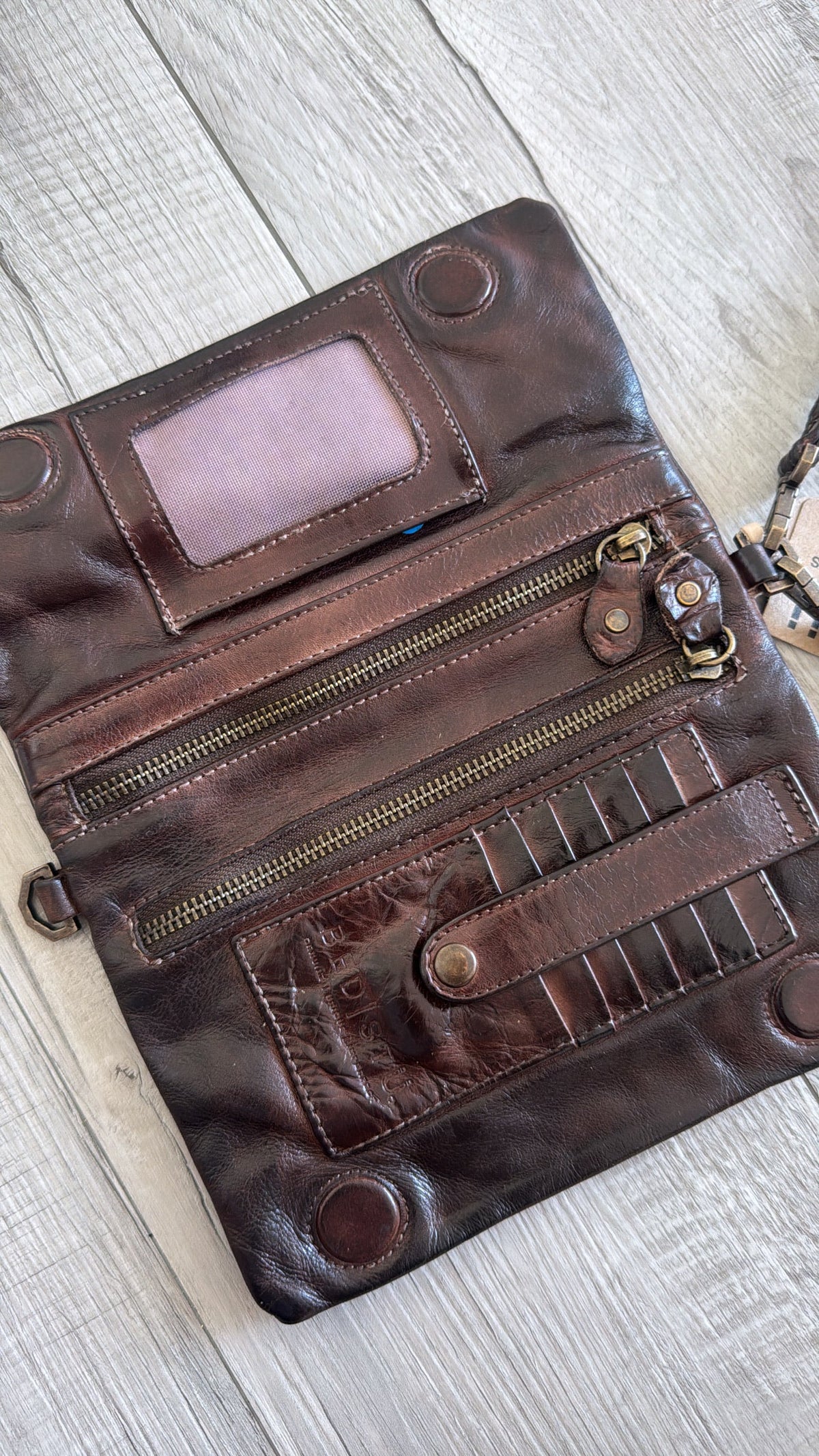 BedStu Cadence Crossbody, Teak Rustic