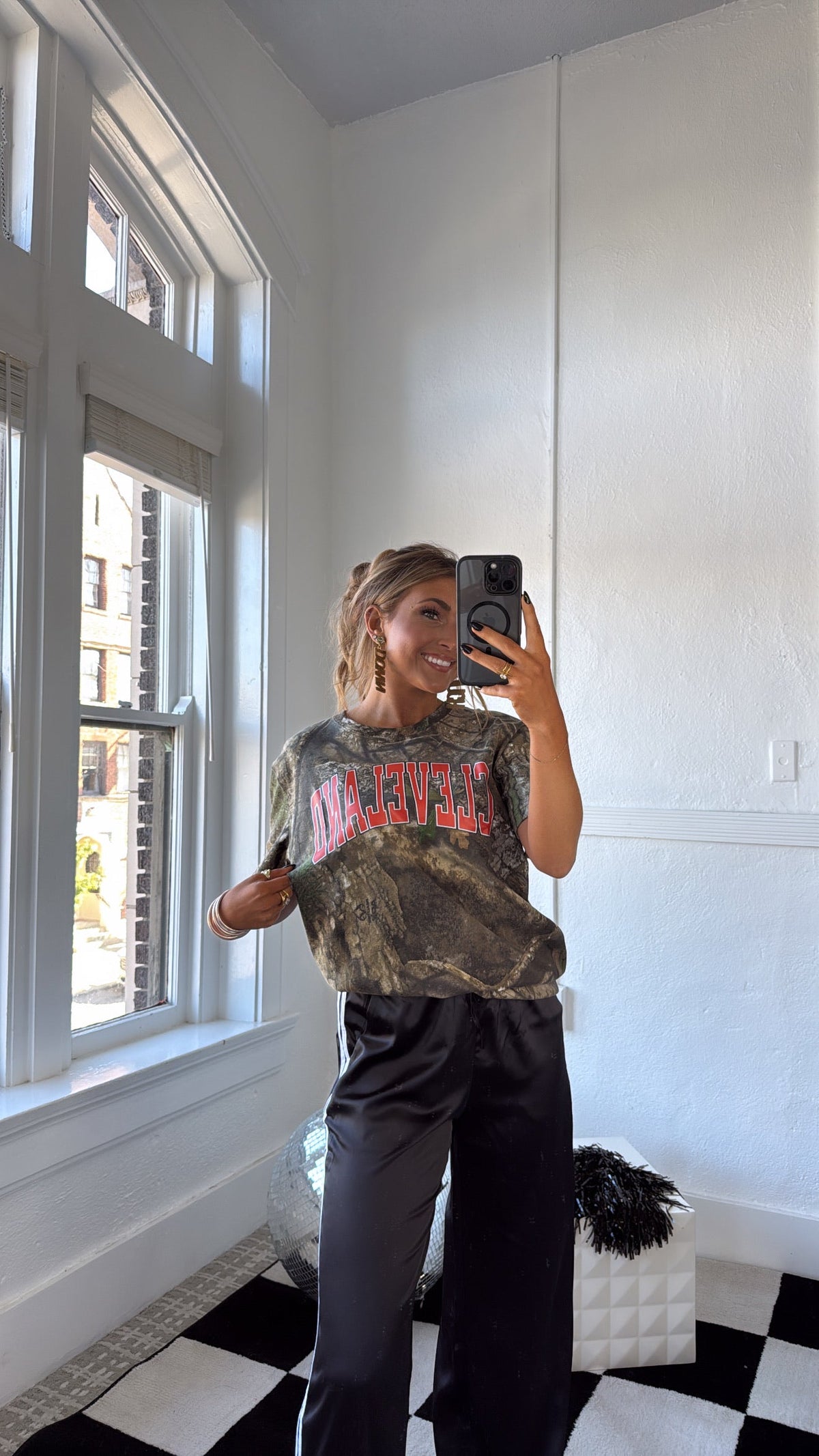 Camo Cleveland Graphic Tee, Orange/Camo
