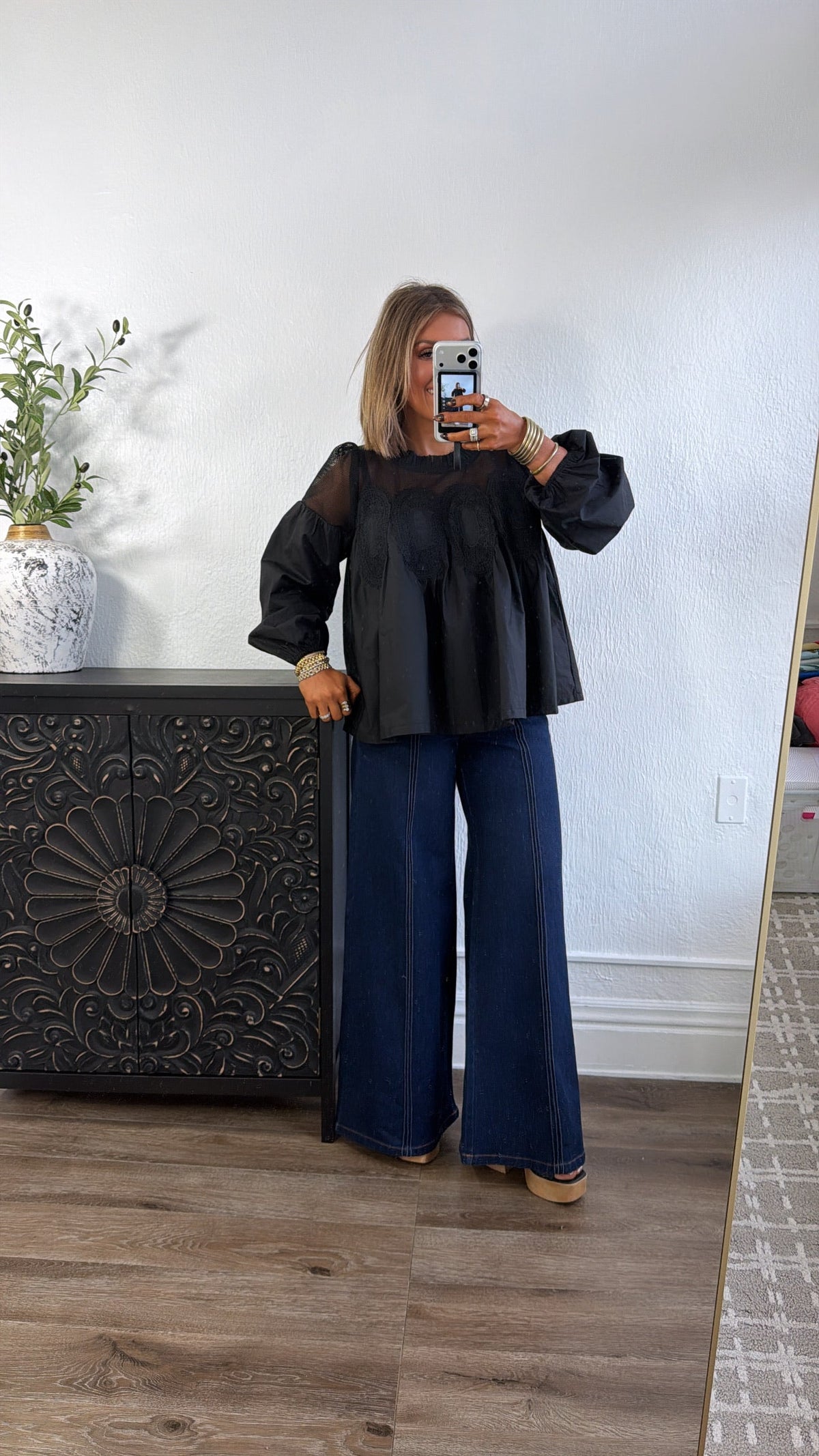 Black Orchid Blouse, Black