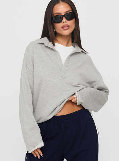 Another Level Collared Jumper Grey