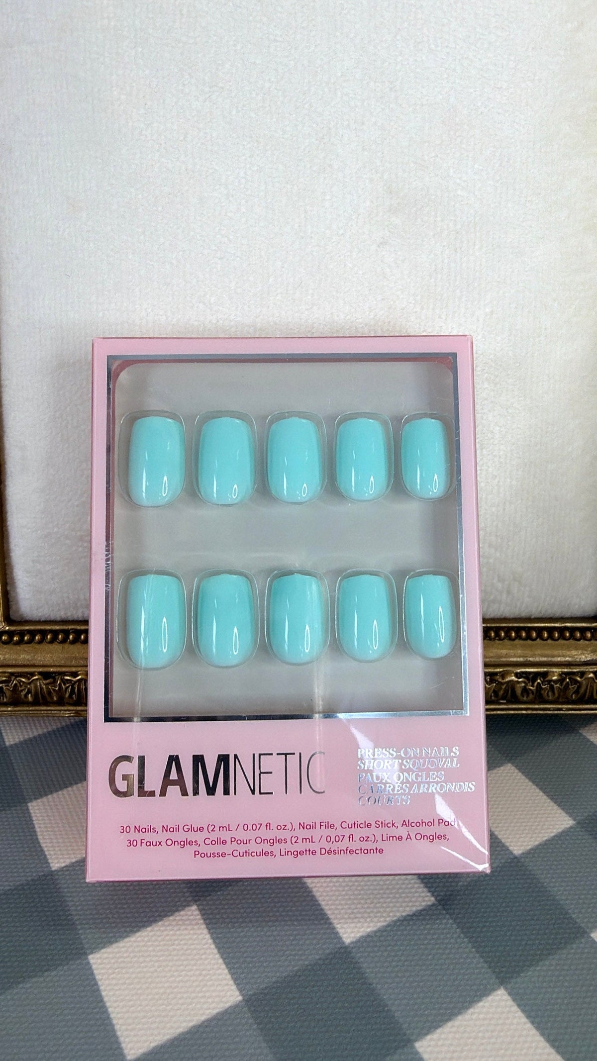 Glamnetics: Soft Teal Nails