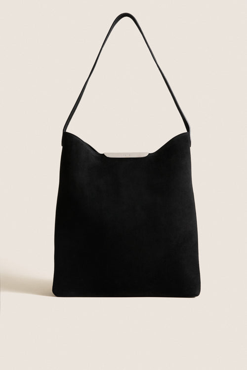Black and Silver Suede Gemini Bag
