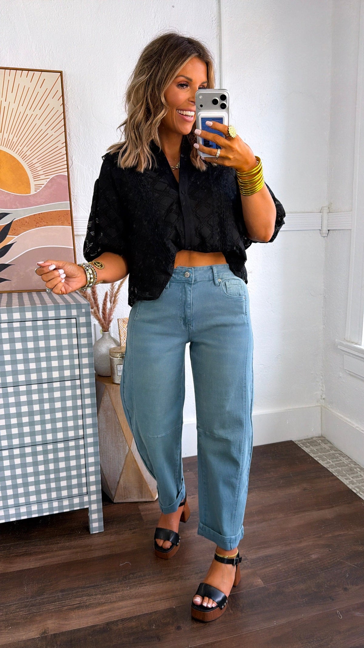 Elegant Midnight Blouse, Black