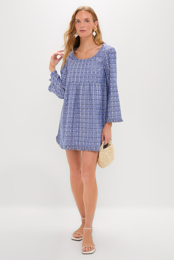 Azure Ikat Clara Dress