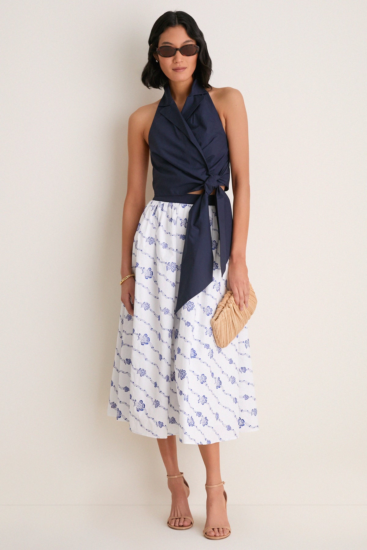 Blue and White Easy Does It Skirt