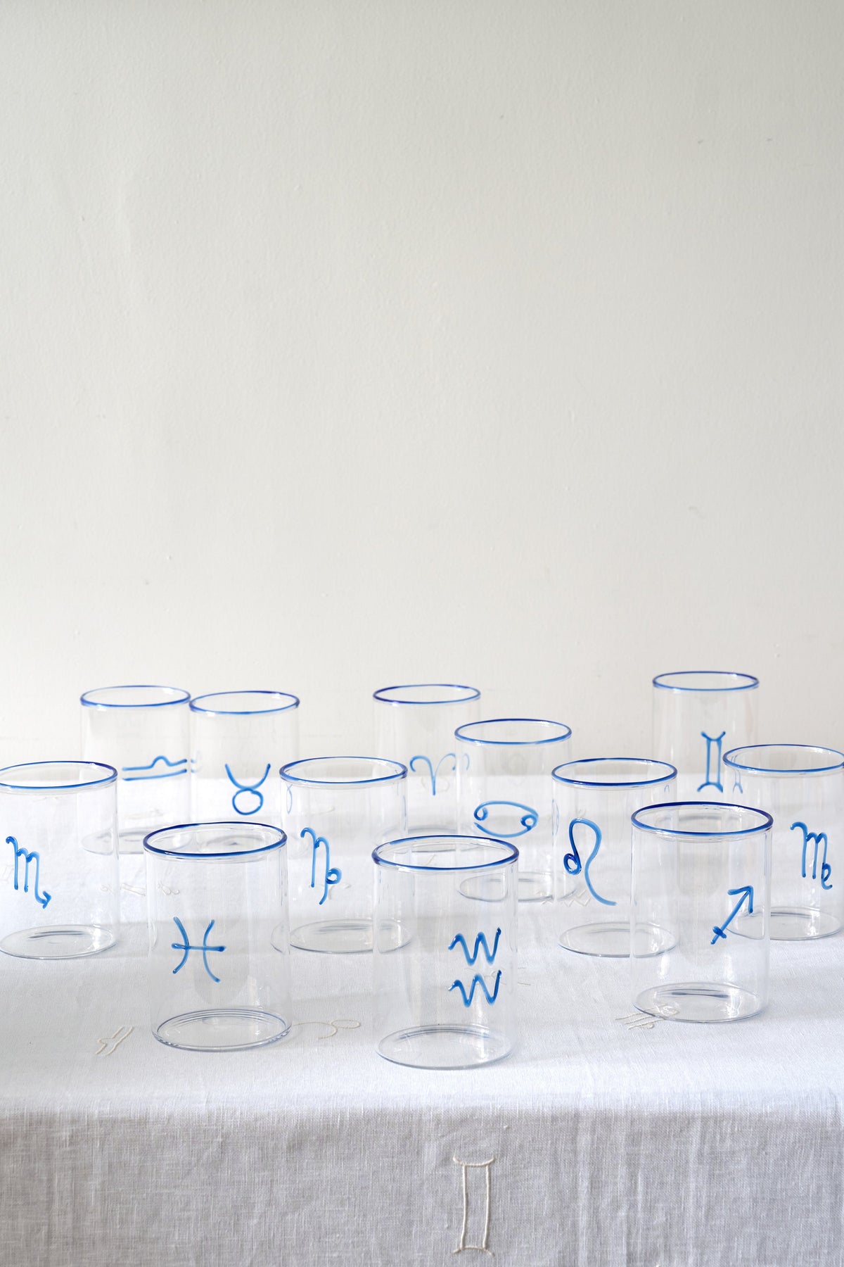 Blue Scorpio Lowball Glass (Set of 2)