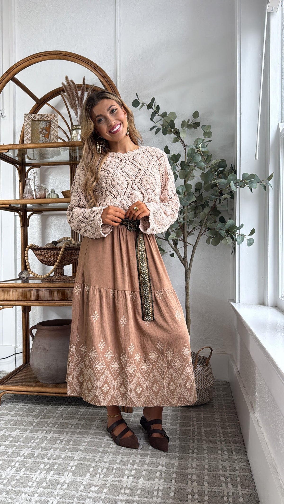 Fallen Marrow Maxi Skirt, Camel