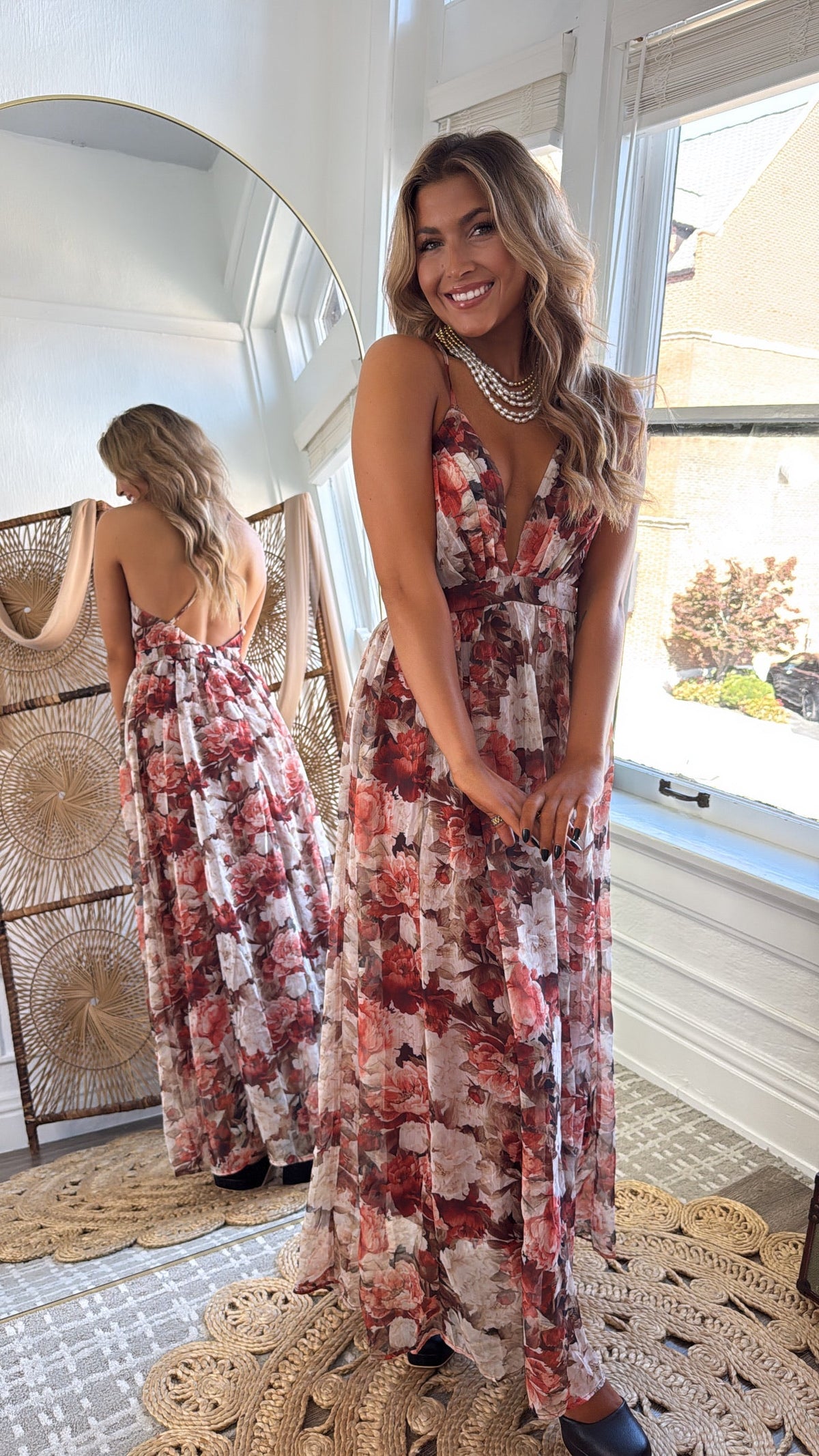 Dark Ember Maxi Dress, Multi
