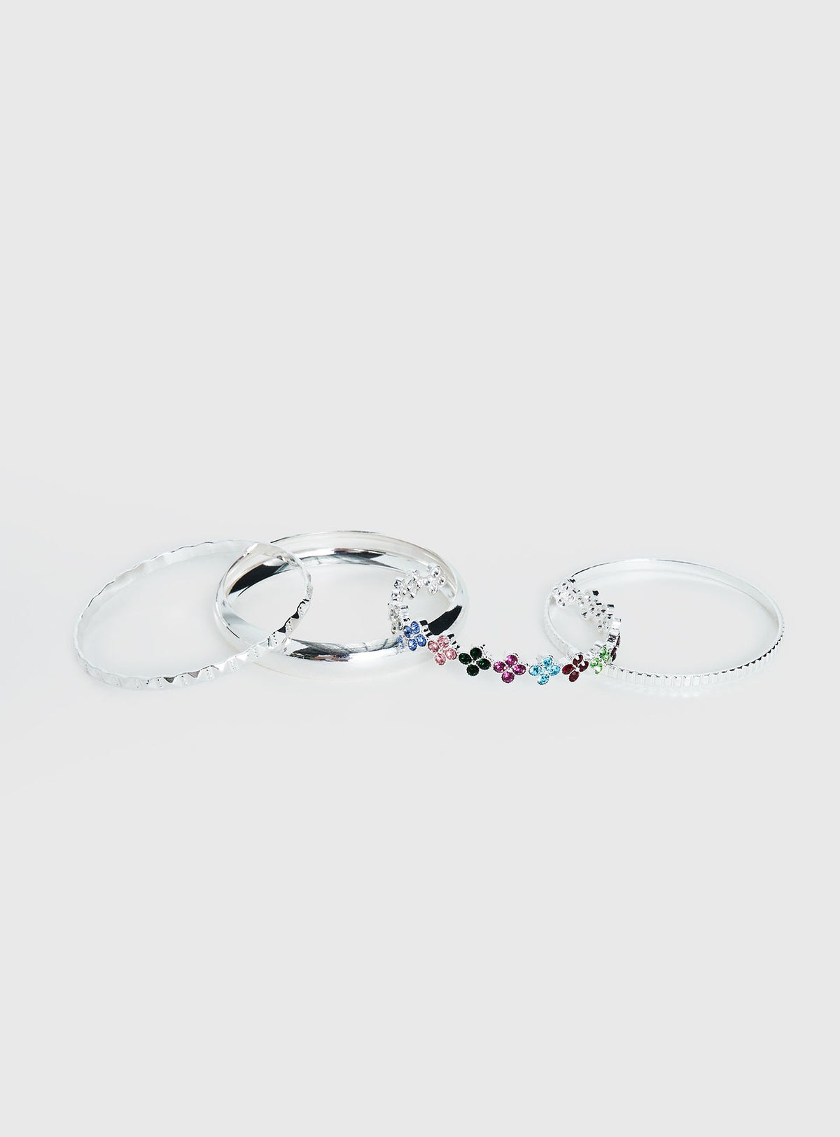 Blame Game Bracelet Set Silver