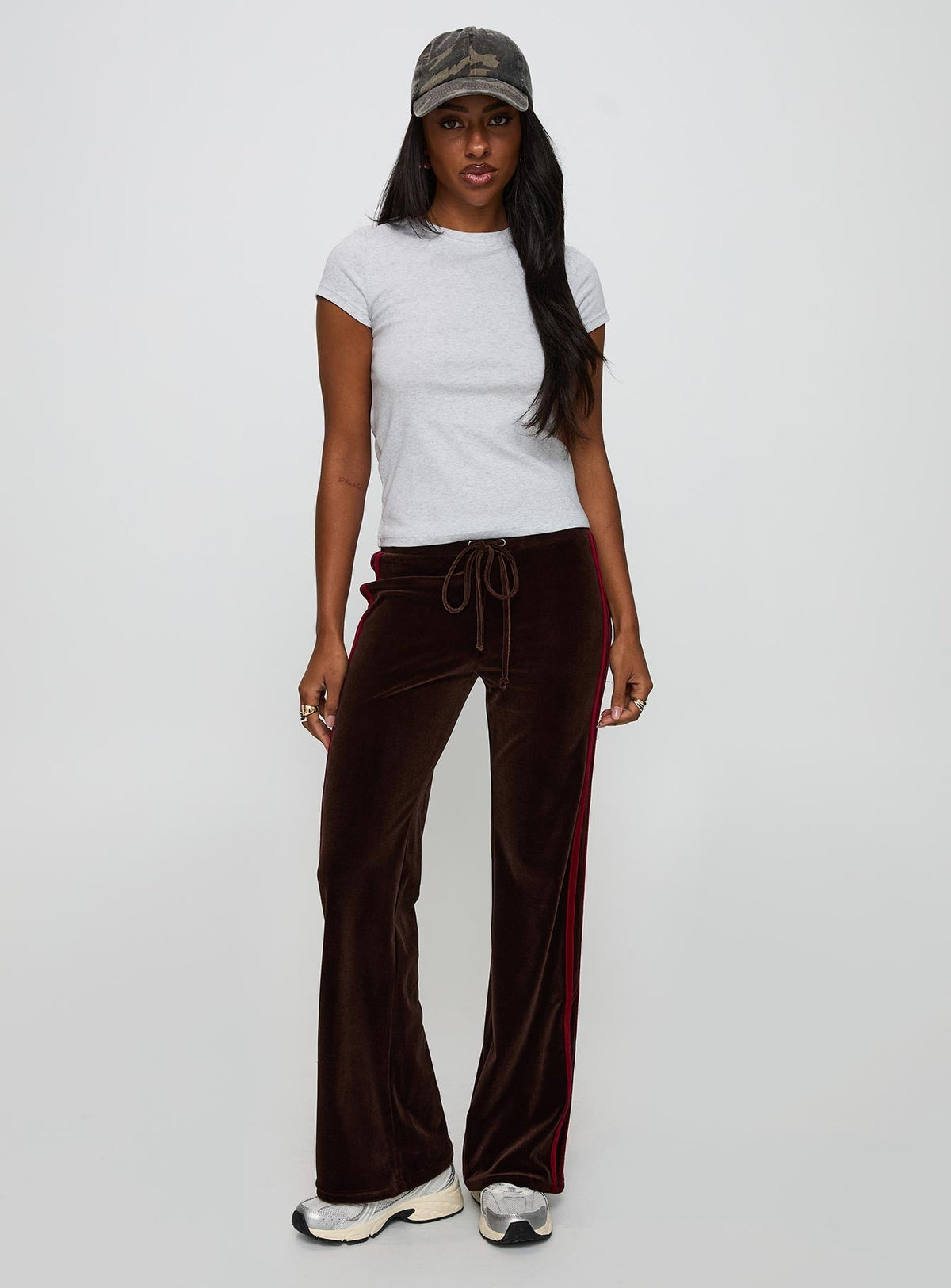 Belita Trouser Brown / Red