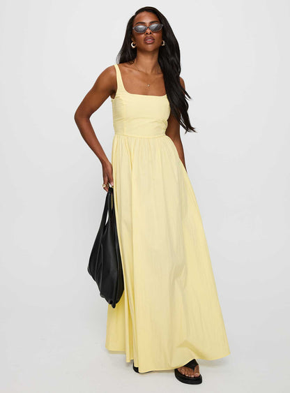 Cartmel Maxi Dress Lemon