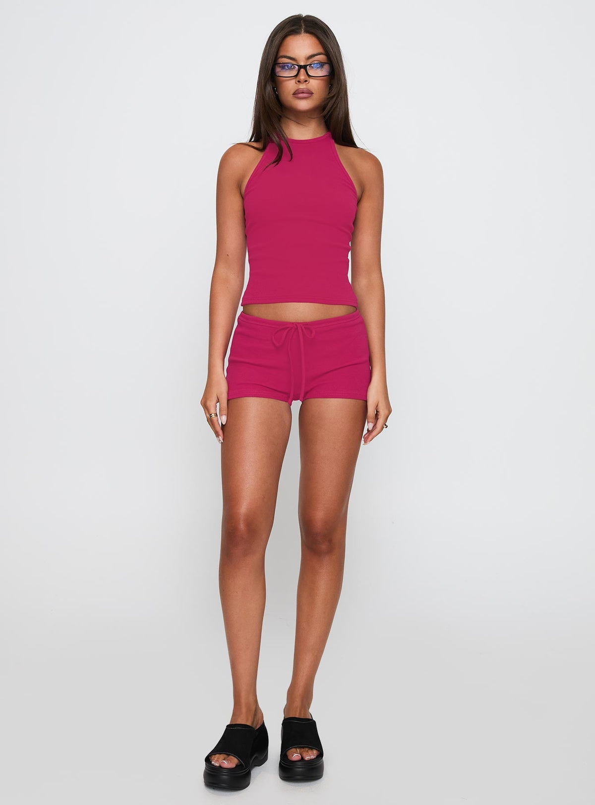 Busy Woman High Neck Top Pink