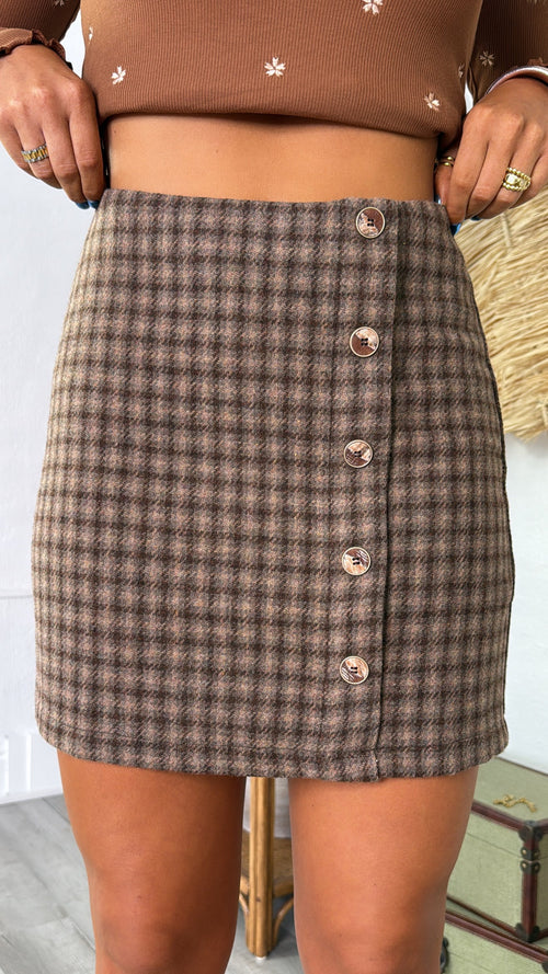 Harvest Moon Mini Skirt, Brown