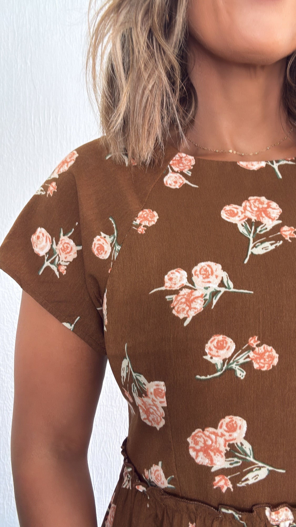 Autumn Ease Maxi Dress, Brown