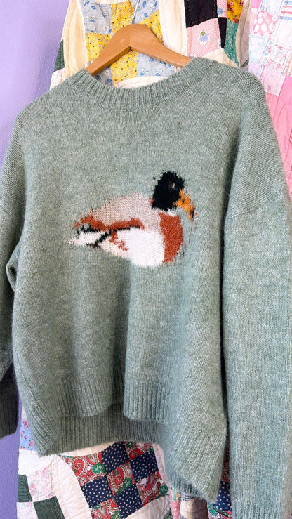 Puddle Jumper Duck Sweater, Sage