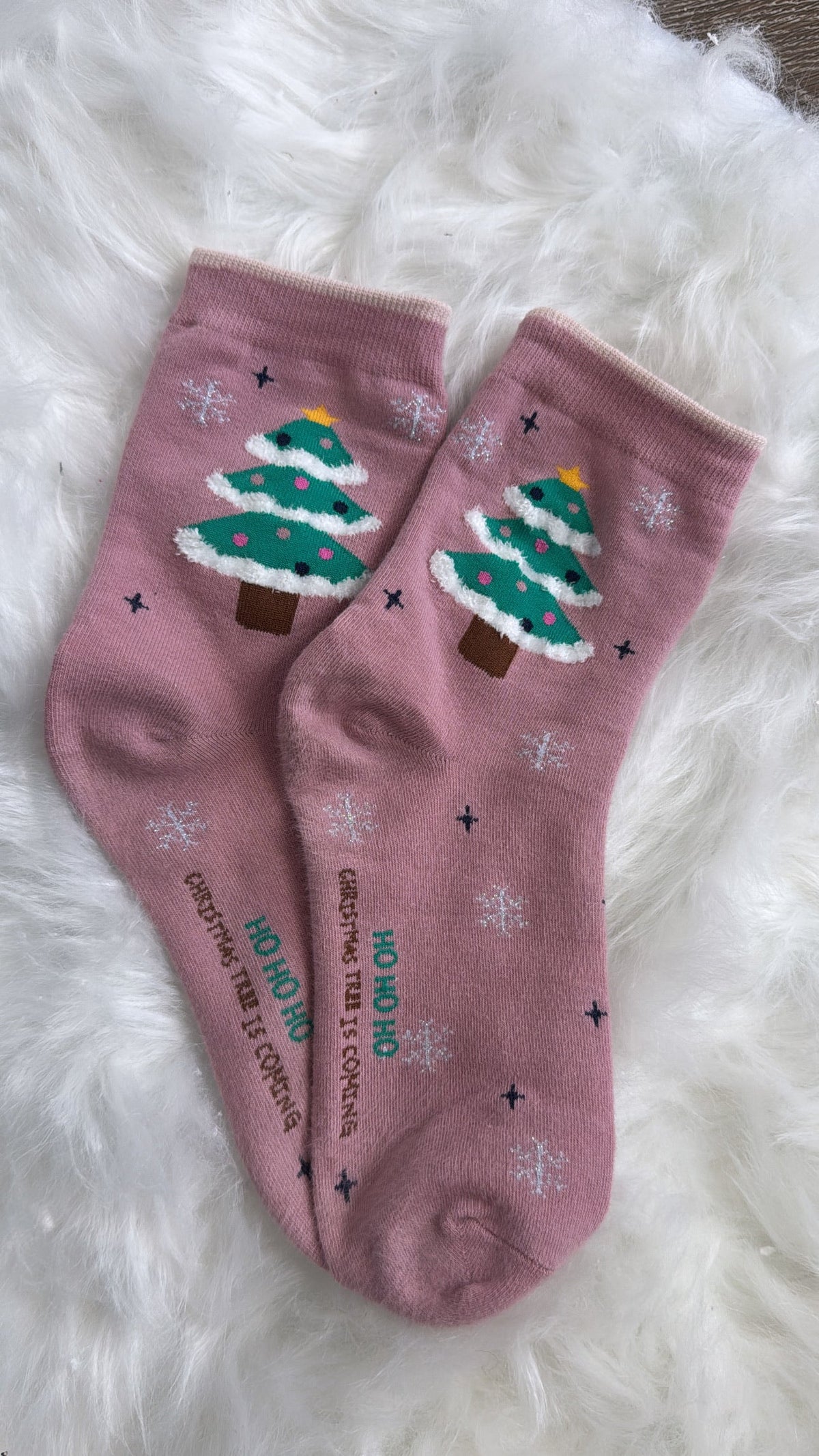 Christmas Tree Sock, Pink