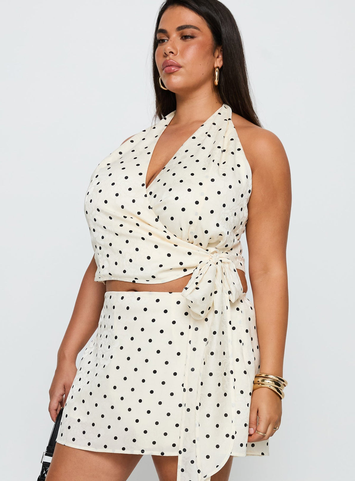 Beffanie Halter Wrap Set Polka Dot Curve