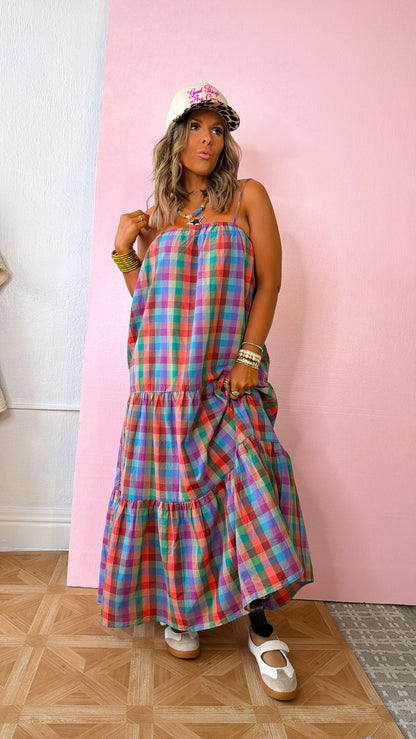 Picnic At Sunset Maxi Dress, Multi