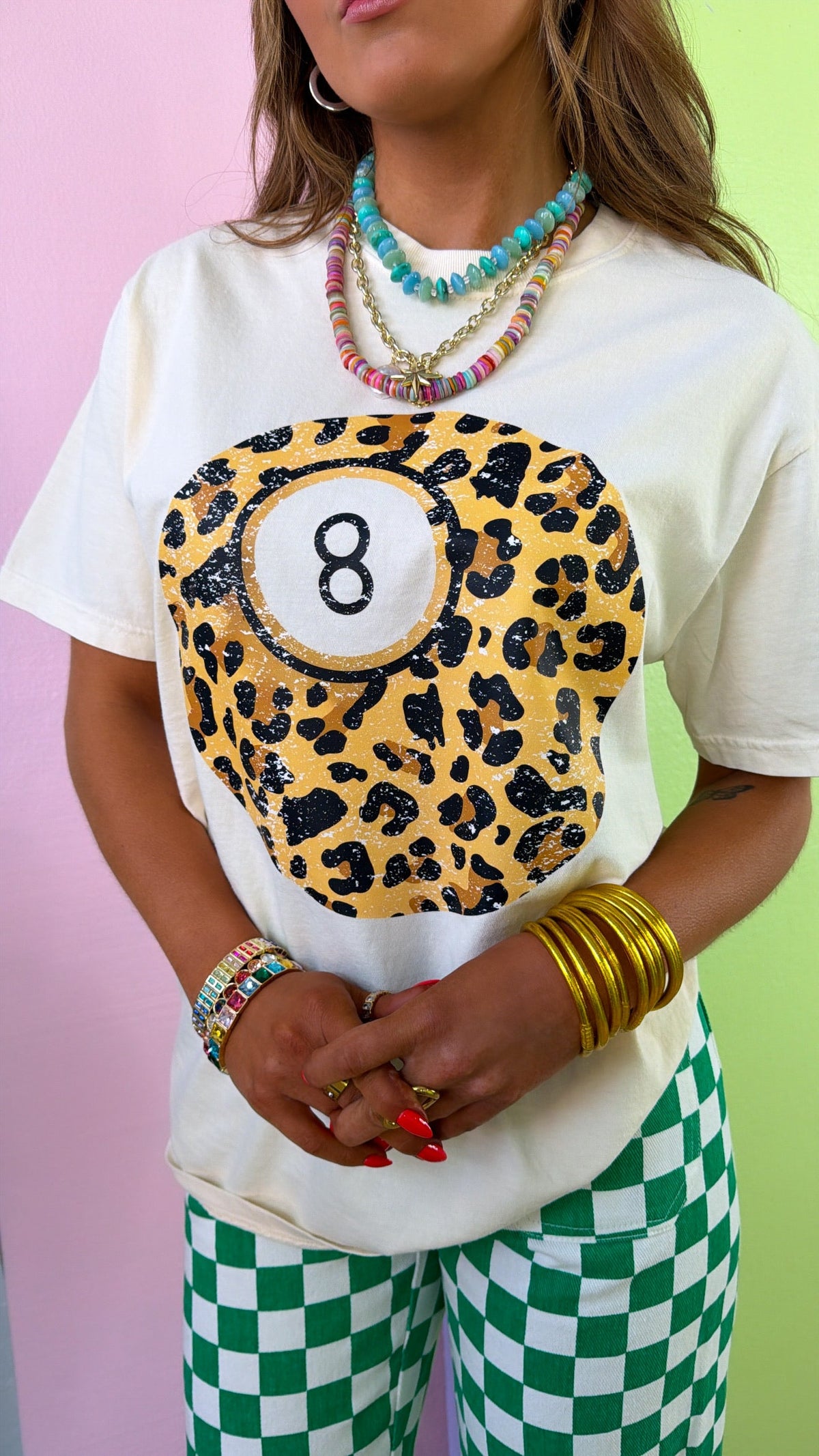 Lucky 8 Ball Graphic Tee, Ivory
