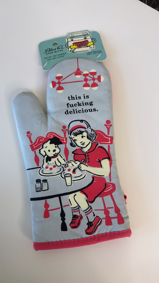 Blue Q Oven Mitt - F***** Delicious