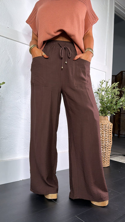 Joanie Relaxed Pant, Brown