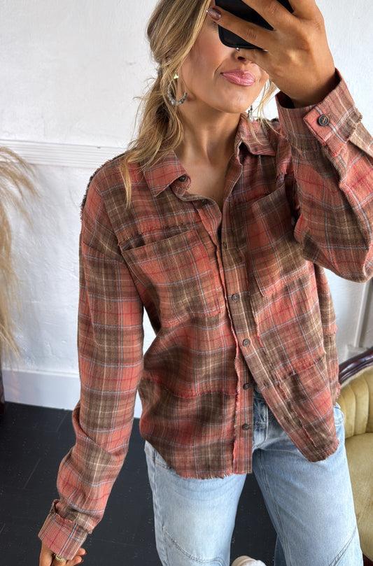 Campfire Cozy Flannel, Rust