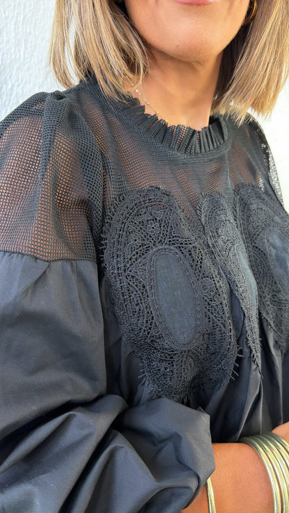 Black Orchid Blouse, Black
