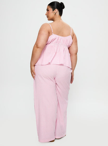 Cassini Set Pink Stripe Curve