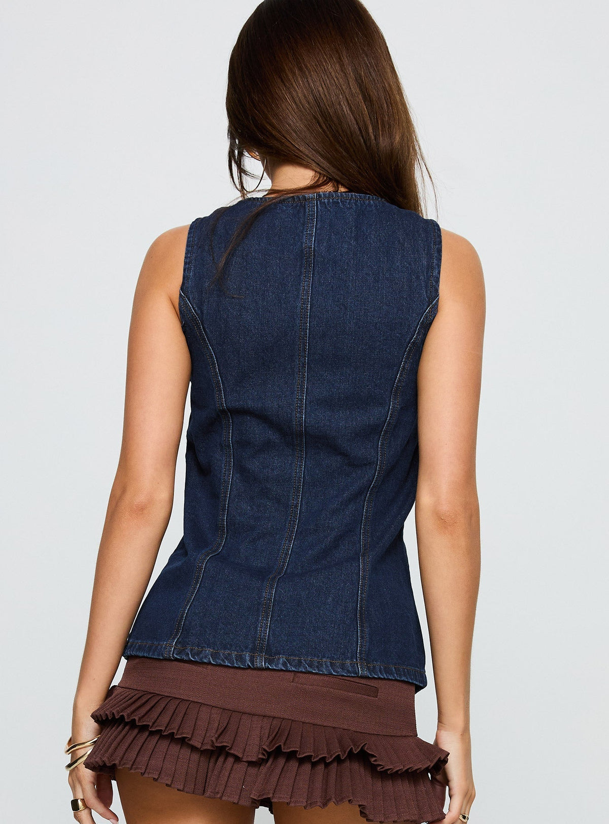 Bless Your Heart Top Blue Denim