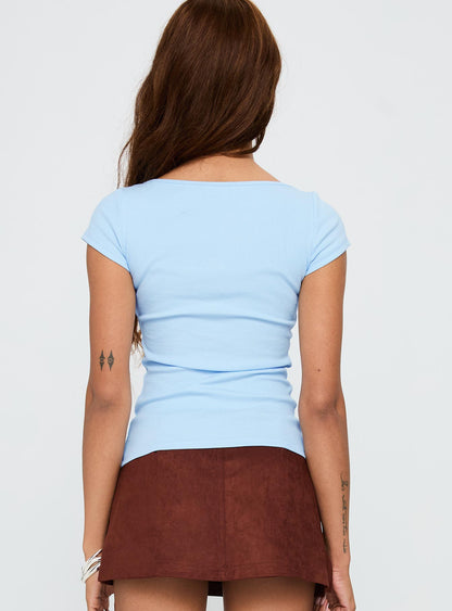 Baseline Scoop Tee Light Blue