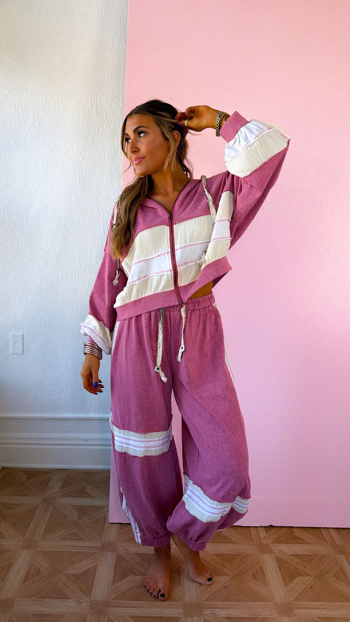 Easy Street Zip Up Jacket, Cloud Pink