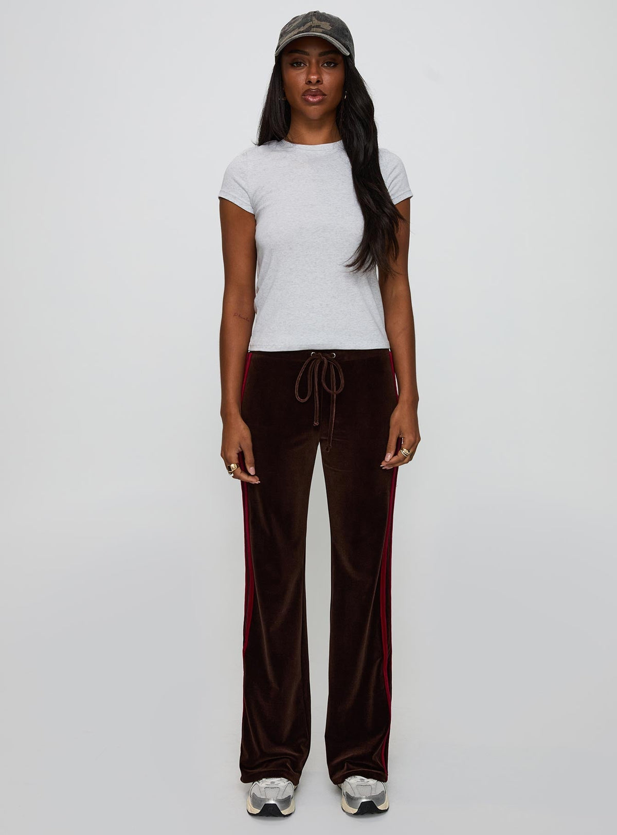 Belita Trouser Brown / Red